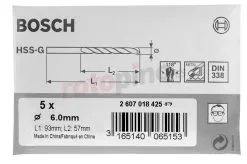 Brocas Para Metal HSS-G, DIN 340 Bosch 2608596816 » Rotopino.es