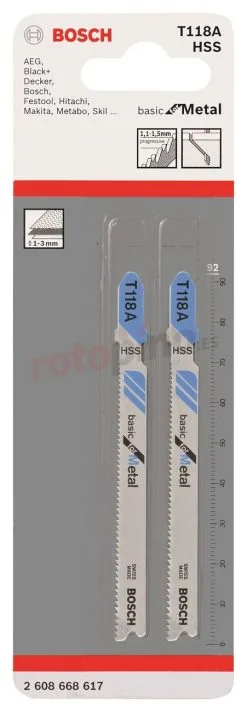 Cuchillas (2 Piezas) Bosch T 118 A » Rotopino.es
