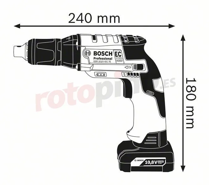 Destornillador Para Paneles De Yeso Bosch GTB 12V-11 » Rotopino.es 4 Destornillador Para Paneles De Yeso Bosch GTB 12V-11 » Rotopino.es - Imagen 2