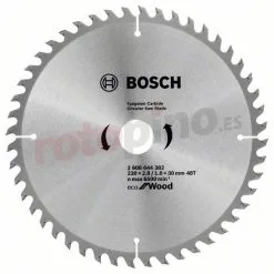 Disco De Sierra 230x30mm T48 Bosch ECO For Wood » Rotopino.es