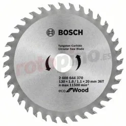 Disco De Sierra ECO Optiline Wood 130x20mm T36 Bosch » Rotopino.es
