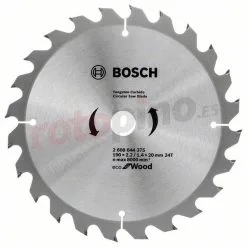 Disco De Sierra ECO Optiline Wood 190x20mm T24 Bosch » Rotopino.es
