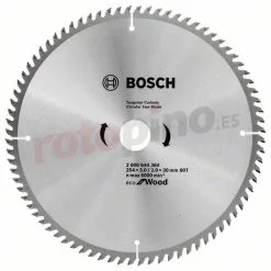 Disco De Sierra ECO Optiline Wood 254x30mm T80 Bosch » Rotopino.es