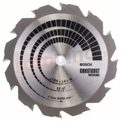 Hoja De Sierra Circular Construct Wood 184x16mm T12 Bosch » Rotopino.es