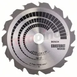 Hoja De Sierra Circular Construct Wood 210x30mm T14 Bosch » Rotopino.es