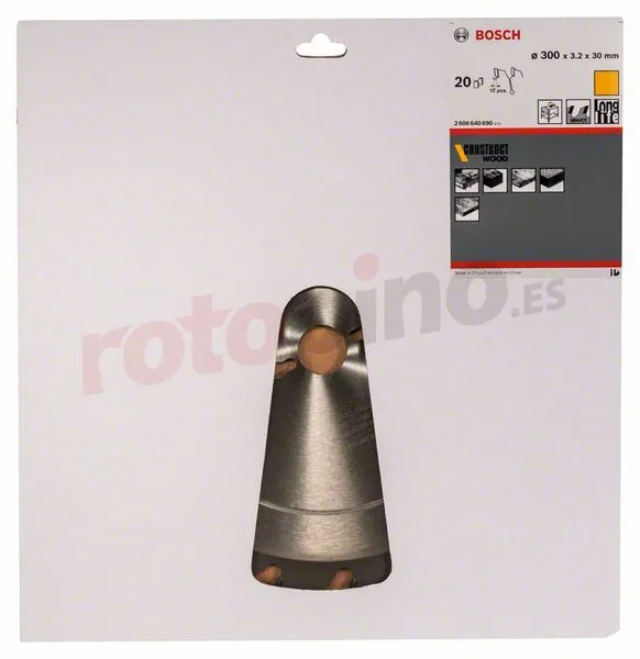 Hoja De Sierra Circular Construct Wood 300x30mm T20 Bosch 2608640690 » Rotopino.es 4 Hoja De Sierra Circular Construct Wood 300x30mm T20 Bosch 2608640690 » Rotopino.es - Imagen 2