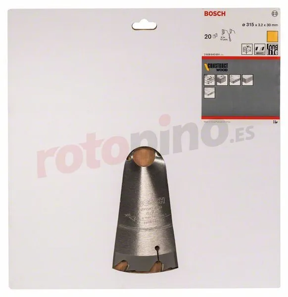 Hoja De Sierra Circular Construct Wood 315x30mm T20 Bosch 2608640691 » Rotopino.es 4 Hoja De Sierra Circular Construct Wood 315x30mm T20 Bosch 2608640691 » Rotopino.es - Imagen 2