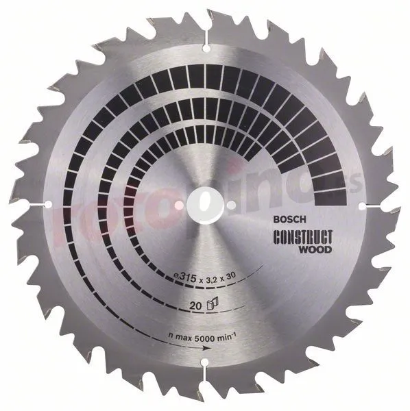 Hoja De Sierra Circular Construct Wood 315x30mm T20 Bosch 2608640701 » Rotopino.es 3 Hoja De Sierra Circular Construct Wood 315x30mm T20 Bosch 2608640701 » Rotopino.es