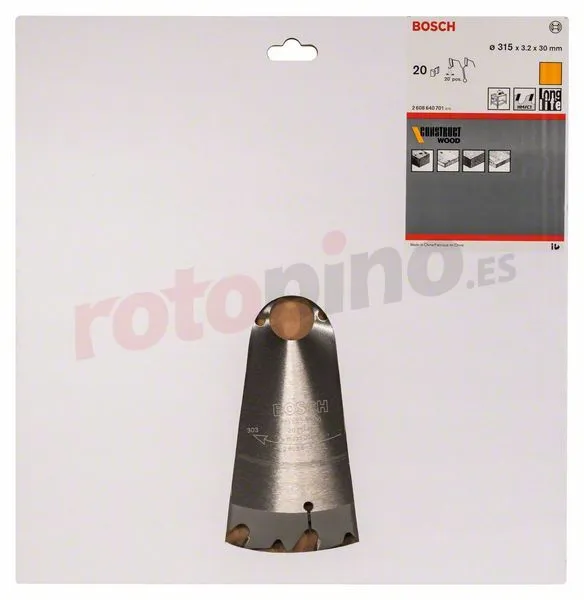 Hoja De Sierra Circular Construct Wood 315x30mm T20 Bosch 2608640701 » Rotopino.es 4 Hoja De Sierra Circular Construct Wood 315x30mm T20 Bosch 2608640701 » Rotopino.es - Imagen 2