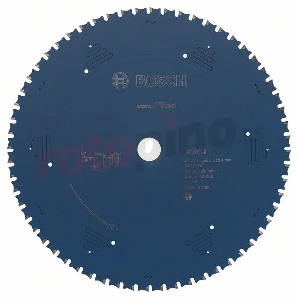 Hoja De Sierra Circular Expert For Steel 305x25,4mm T60 Bosch » Rotopino.es 3 Hoja De Sierra Circular Expert For Steel 305x25,4mm T60 Bosch » Rotopino.es
