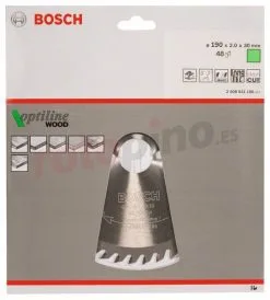 Hoja De Sierra Circular Optiline Wood 190x30mm T48 Bosch 2608641186 » Rotopino.es -Ofertas Bosch Tienda hoja de sierra circular optiline wood 190x30mm t48 bosch 2608641186 28440