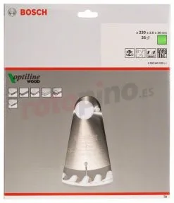 Hoja De Sierra Circular Optiline Wood 230x30mm T36 Bosch » Rotopino.es -Ofertas Bosch Tienda hoja de sierra circular optiline wood 230x30mm t36 bosch 28561