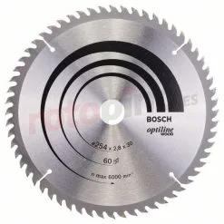 Hoja De Sierra Circular Optiline Wood 254x30mm T60 Bosch 2608640444 » Rotopino.es