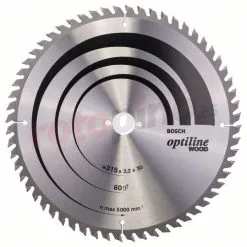 Hoja De Sierra Circular Optiline Wood 315x30mm T60 Bosch » Rotopino.es