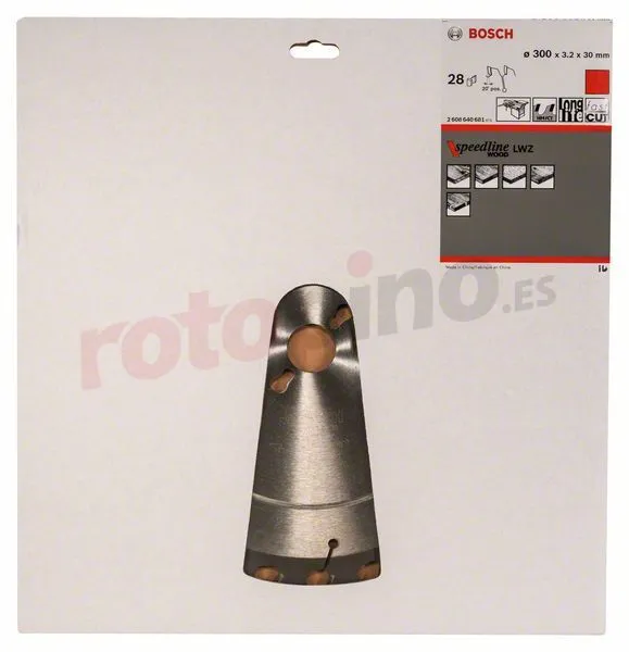 Hoja De Sierra Circular Speedline Wood 300x30mm T28 Bosch » Rotopino.es 4 Hoja De Sierra Circular Speedline Wood 300x30mm T28 Bosch » Rotopino.es - Imagen 2