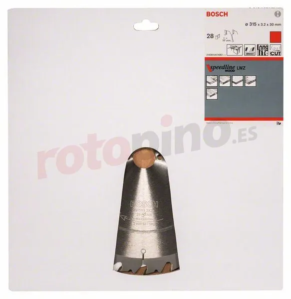 Hoja De Sierra Circular Speedline Wood 315x30mm T28 Bosch Speedline Wood » Rotopino.es 4 Hoja De Sierra Circular Speedline Wood 315x30mm T28 Bosch Speedline Wood » Rotopino.es - Imagen 2