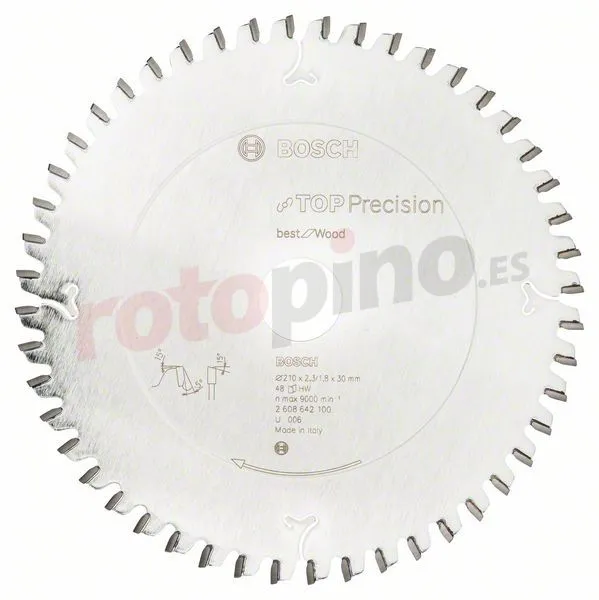 Hoja De Sierra Circular Top Precision Best For Wood 210x30mm T48 Bosch » Rotopino.es 3 Hoja De Sierra Circular Top Precision Best For Wood 210x30mm T48 Bosch » Rotopino.es