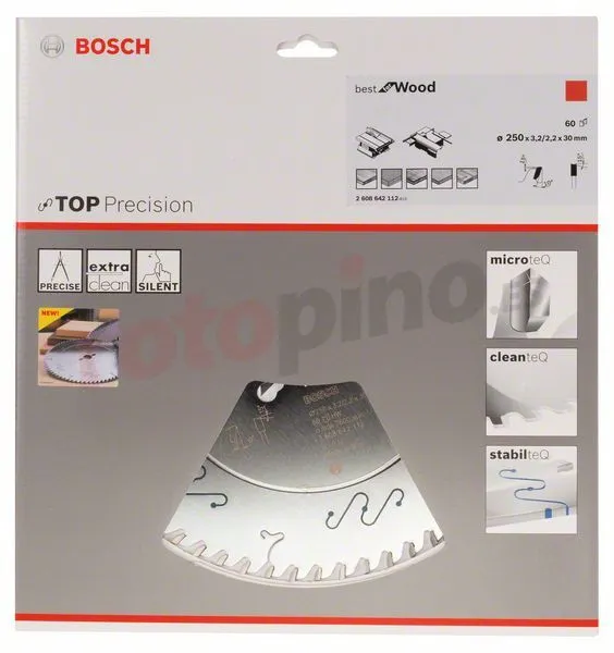 Hoja De Sierra Circular Top Precision Best For Wood 250x30mm T60 Bosch » Rotopino.es 4 Hoja De Sierra Circular Top Precision Best For Wood 250x30mm T60 Bosch » Rotopino.es - Imagen 2