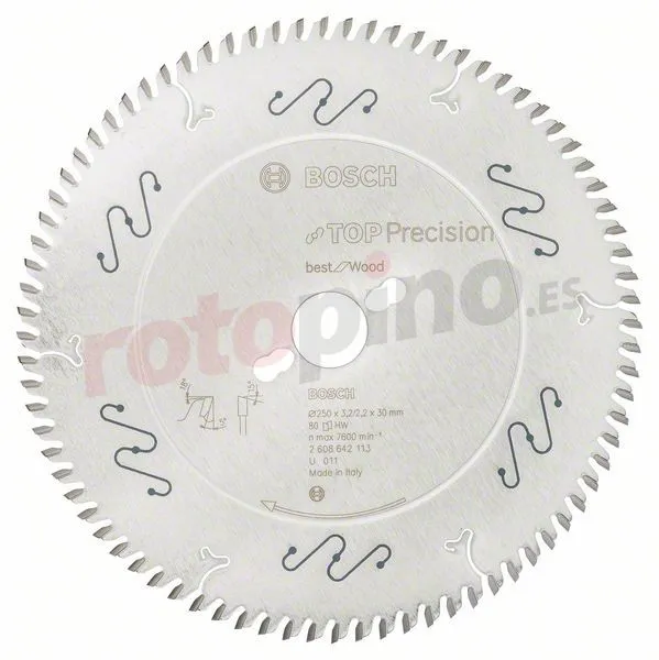 Hoja De Sierra Circular Top Precision Best For Wood 250x30mm T80 Bosch » Rotopino.es 3 Hoja De Sierra Circular Top Precision Best For Wood 250x30mm T80 Bosch » Rotopino.es