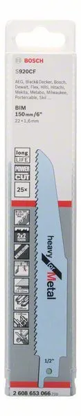 Hoja De Sierra De Sable S 920 CF Bosch » Rotopino.es