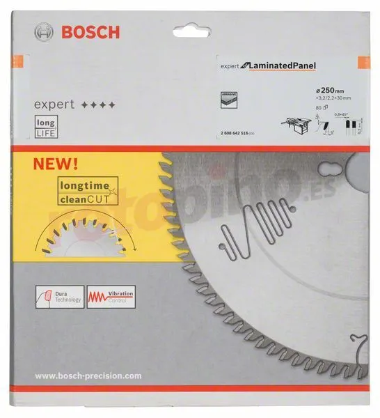 Hoja De Sierra Expert For Laminated Panel 250x30mm Z80 Bosch » Rotopino.es 4 Hoja De Sierra Expert For Laminated Panel 250x30mm Z80 Bosch » Rotopino.es - Imagen 2
