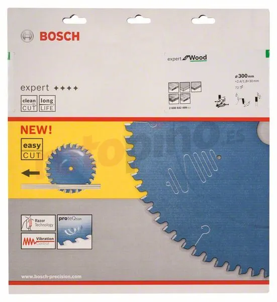 Hoja De Sierra Expert For Wood 300x30mm Z72 Bosch 2608642499 » Rotopino.es 4 Hoja De Sierra Expert For Wood 300x30mm Z72 Bosch 2608642499 » Rotopino.es - Imagen 2