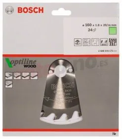 Hoja De Sierra Optiline Wood 160x20/16mm T24 Bosch 2608641171 » Rotopino.es -Ofertas Bosch Tienda hoja de sierra optiline wood 160x20 16mm t24 bosch 2608641171 28388