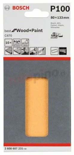 Papel De Lija C470, Paquete De 10uds. Bosch 2608607231 » Rotopino.es