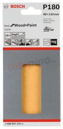 Papel De Lija C470, Paquete De 10uds. Bosch 2608607233 » Rotopino.es