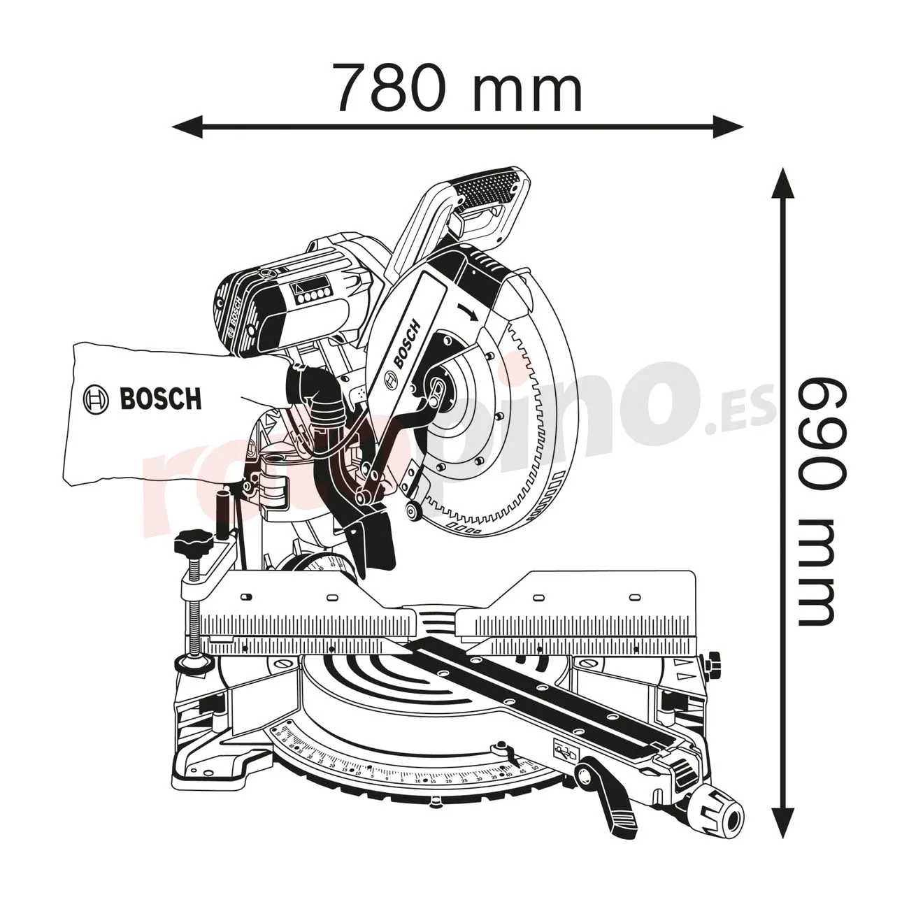Sierra Ingletadora Bosch GCM 12 GDL » Rotopino.es 4 Sierra Ingletadora Bosch GCM 12 GDL » Rotopino.es - Imagen 2